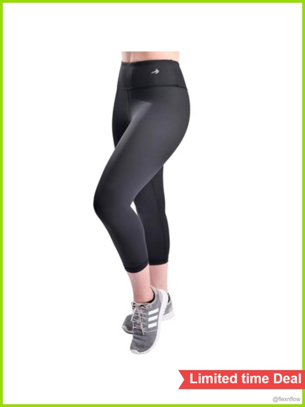 High Waisted Capri Compression Leggings Tummy Control Workout Yoga